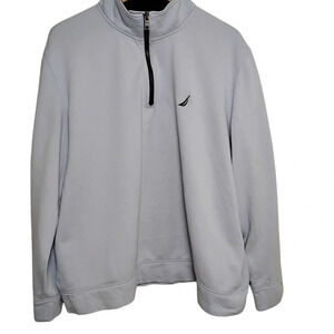 Nautica Sky Blue Quarter Zip Pullover, XL